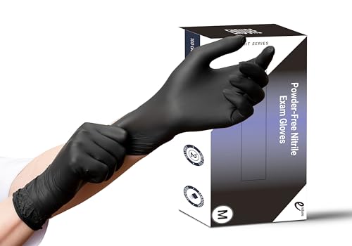 Endure Starlight Series Nitrile Exam Gloves, Black, 6.5g (10 bx/cs)