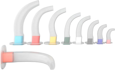 Endure Guedel Oropharyngeal Airway Kit, Sizes 40mm - 120mm, Color-Coded by Size