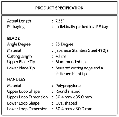 Endure Utility Bandage Scissors - 7.25" with Black Handle (25 per Box)