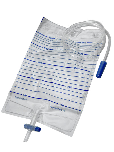 Adult Urine Bag, (2000 ml - 5 Pack / 10 per Box)