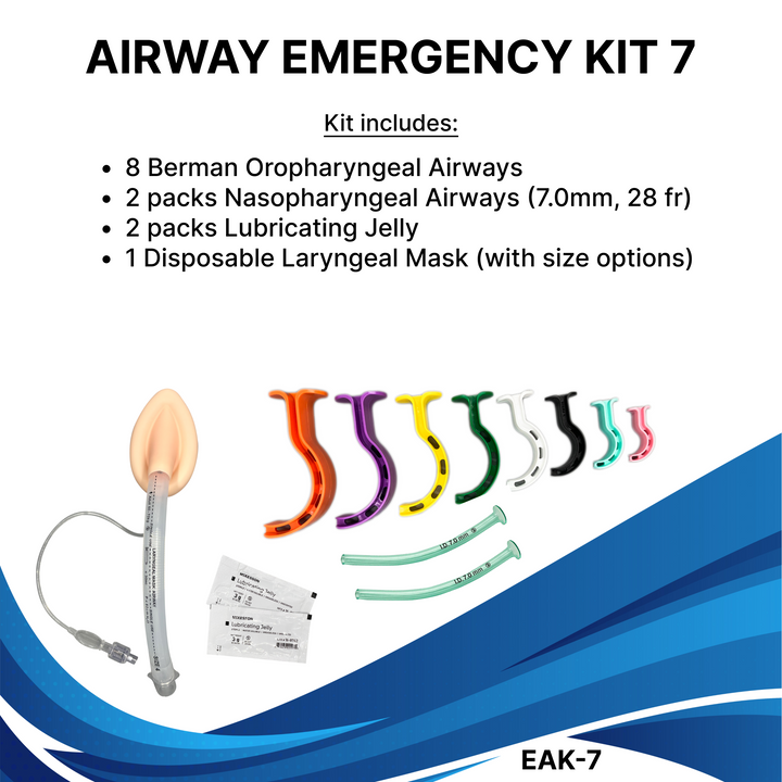 Endure Airway Emergency Kit - Oropharyngeal & Nasopharyngeal Airways With Lubricating Jelly
