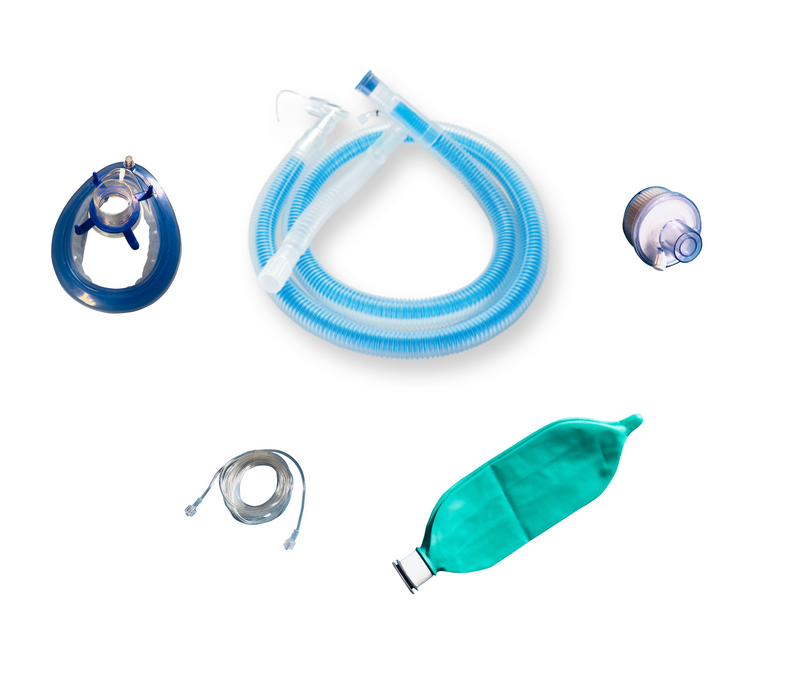 Coaxial Adult Breathing Kit, (Standard - 20 per Case)