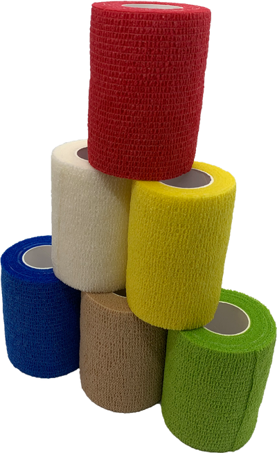 Non-Woven Cohesive Bandage Wrap, Self Adherent, (Color)