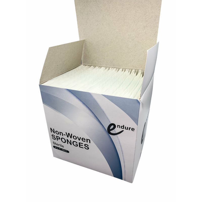 Endure Sterile Non-Woven Sponge, Folded Edge, (Standard - 50 per Box)