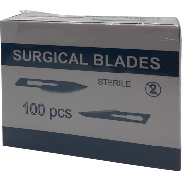Surgical Carbon Steel Blades, (Sterile - 100 per Box)