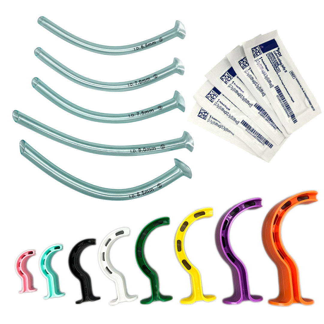 Complete Airway Emergency Kit 9 - 8 Sizes Berman OPA + 5 Sizes Nasopha ...